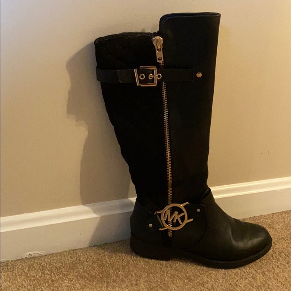 Michael Kors Black Boots w/ Gold